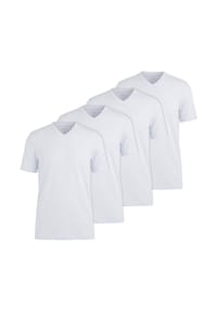 OLYMP - Herren T-Shirts, V-Neck, 4er Pack - Bodywear, Modern Fit, Baumwolle - Schwarz