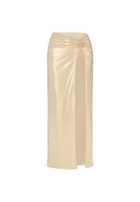 MODA MINX - Maxirock Starfish Long Side Slit mit tollem Seestern-Element - Gold