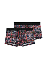 HOM - Hipster Short / Pant 2er Pack Malcom - Schwarz / rot