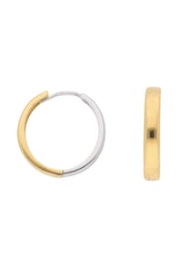 Adelia's - Damen Gold Schmuck 585 Weißgold Ohrringe  Creolen Ø 18,5 mm - silber