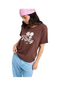 ROXY - T-Shirt Oceanwave Regular Slub French Roast - braun