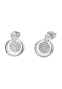 SMART JEWEL® - Ohrstecker beweglich mit weißen Zirkonia, Silber 925 - silber
