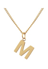 GOOD.designs - Halskette-Anhaenger Halskette Anhaenger-M Buchstabenkette M in Gold, allergikerfreundlich - gold