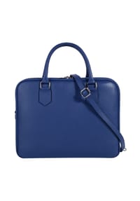 Cluty - Aktentasche Echt Leder, Made In Italy - blau