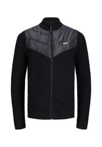 JACK & JONES - Cardigan BLACK Strickjacke - schwarz