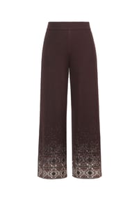 IVKO - Hose mit dekorativem Farbverlauf am Saum - chocolate