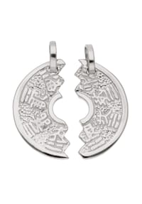 Adelia's - Damen Silber Schmuck 925 Silber Anhänger Partneranhänger Ø 18,3 mm - silber