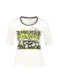 BETTY BARCLAY - Basic Shirt mit Rippenstruktur - Patch Cream/Green