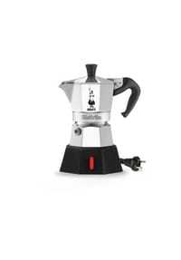 BIALETTI - Espressokocher New Moka Elettrika 2 Tassen, Elektrisch, Silber-Schwarz, 90 ml - Silber-Schwarz
