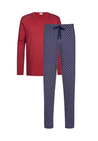 mey - Schlafanzug Tie Minimal - Dunkelblau