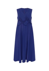 BETTY BARCLAY - Midikleid mit V-Ausschnitt - dunkelblau