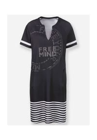 heine - Jersey-Kleid - schwarz-weiß-bedruckt