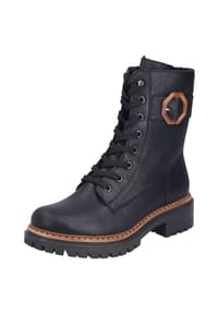 rieker - Lederimitat Stiefelette - Schwarz