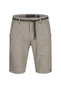 INDICODE - Shorts Leinen Sant Cugat - Dark Olive