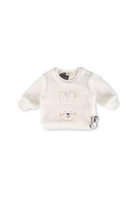 sigikid® - Sherpa-Fleece Sweatshirt Schneehase ,  für Babys - weiß