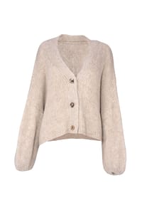 Seasons of April - Damen Strickjacke Oversize mit Knöpfen JOJO Cardigan - Beige