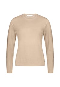 BETTY & CO - Casual-Shirt mit Rundhalsausschnitt - Dark Brown Melange