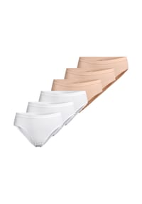 -con-ta- - Midi Slip 6er Pack Feinripp - Beige