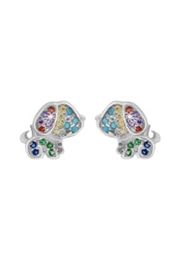 Adelia's - 925 Silber Schmuckset mit Ohrringe + Anhänger silberfarben - silber