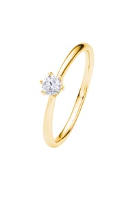 ONE ELEMENT Timeless Diamonds - 0.2 ct Diamant Brillant Ring aus 585 Gelbgold - gold
