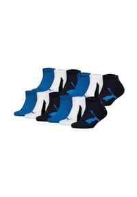 PUMA® - Kinder Sneakersocken, 12er Pack - BWT Sneaker 12P, Logos, einfarbig - Grau/Weiß/Rosa