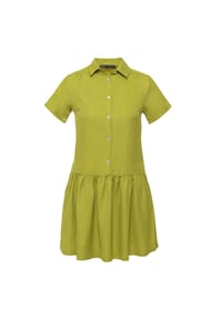 freshlions - Blusenkleid Corin im kurzen Schnitt - beige