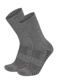 normani® - 4 Trekkingwandersocken mit Polstersohle und Komfortbund - Anthrazit
