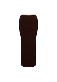 MODA MINX - Maxirock Scrunch mit strukturiertem Scrunch-Material - Coffee