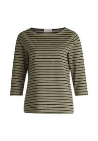 BETTY BARCLAY - Shirt, U-Boot-Ausschnitt, für Damen - 5892 KHAKI/BLACK
