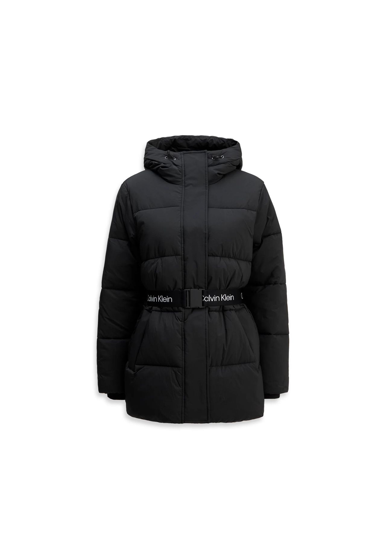 Calvin Klein Jeans, Damen, Winterjacken, Belted Midweight Puffer, Schwarz, (L) - Bild 4