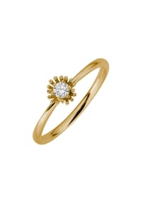 LYOMI - Ring 585/- Gold 1 Diamant Lab Grown 0,10ct. - gelb