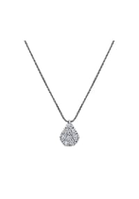 VANDENBERG - Damen Anhänger mit Kette, 585er Weißgold, 8 Diamanten zus. ca. 0,35 Karat - Weißgold