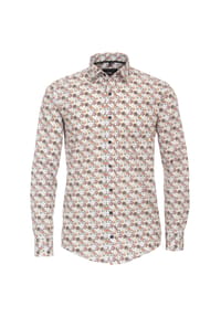 CASAMODA - Herren Freizeithemd "Green"-Kollektion Print Casual Fit - Orange