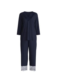 CALIDA - Damen 7/8-Pyjama Elegant Dreams - dark lapis blue