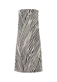 BETTY BARCLAY - Leinenkleid ohne Arm - Schwarz/Beige