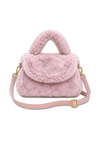 collezione alessandro® - Felltasche Smallfoot aus kuschelweichem Teddy - beige