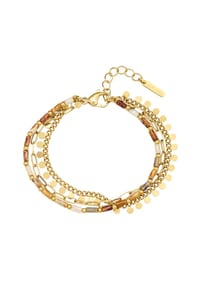 EAST / SIDE - Damen Armband aus Edelstahl in gelbgold mit Spitzenachat - gelbgold