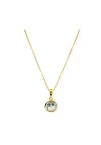 fascination by Ellen K. - Anhänger mit Kette 585/- Gold 1 Blautopas beh. - gelb