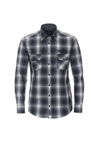 CASAMODA - Herren Freizeithemd kariert Casual Fit - Dunkelgrün