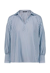 zero - Shirtbluse, Raglanärmel, für Damen - 8870 BLUE/BROWN