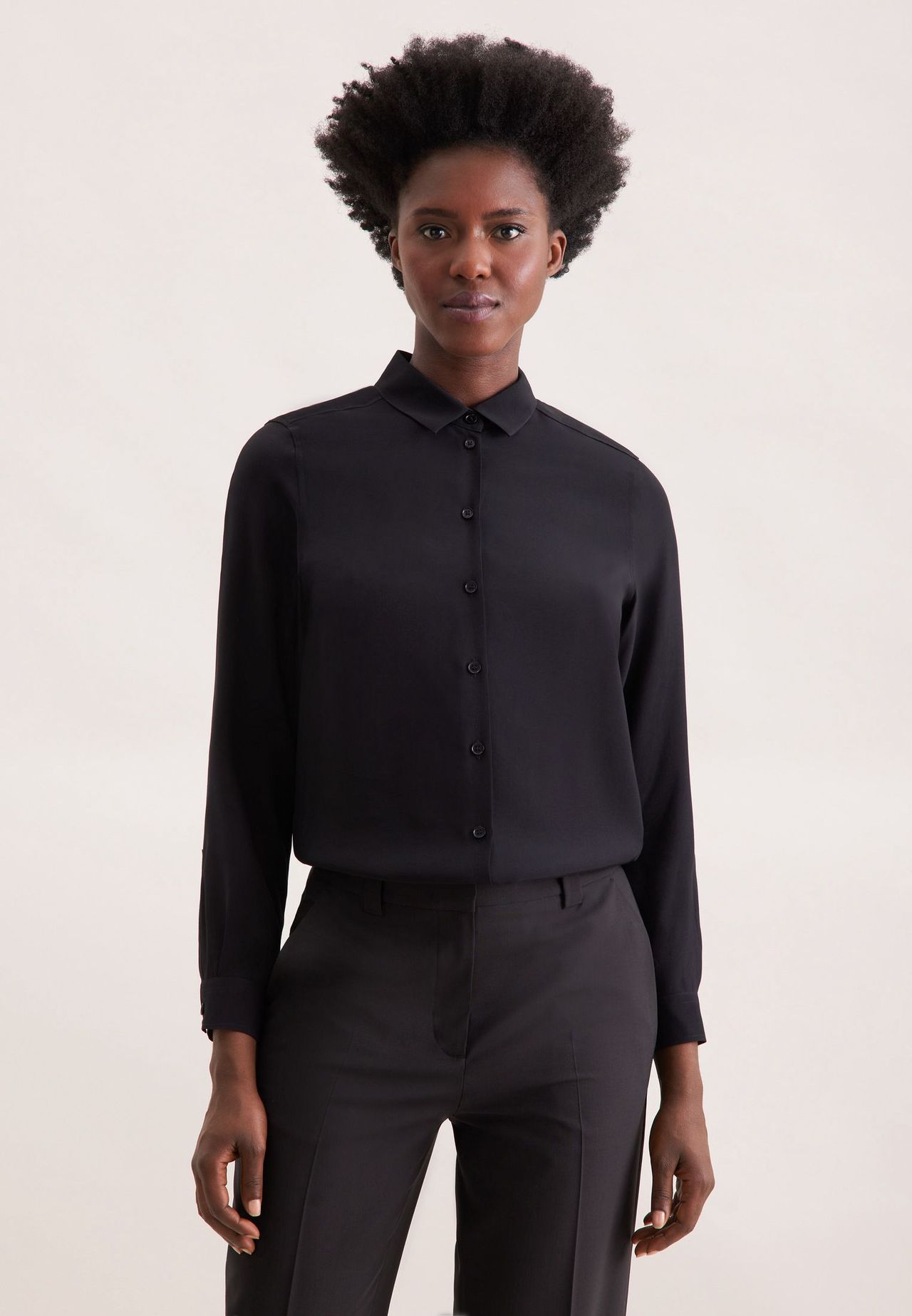 Seidensticker Hemdbluse, Schwarz, 48
