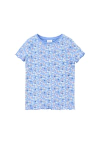 s.Oliver RED LABEL - T-Shirt, Wellensaum, für Kinder - 53A5  BLUE