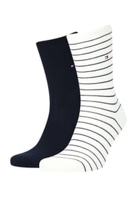 TOMMY HILFIGER - Socken, 2er-Pack, Streifen-Design, für Damen - 001 BLACK