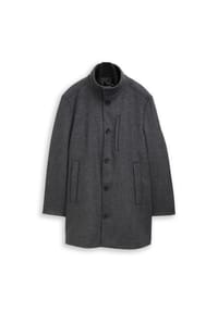 TOM TAILOR - Mantel - dark grey black herringbone