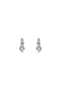 MONCARA - Damen Ohrstecker, 585er Weißgold, 6 Diamanten zus. ca. 0,25 Karat - Weißgold