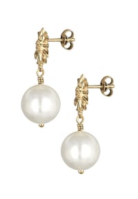 Trachten Ohrringe Edelweiß - Oktoberfest Schmuck Antik Silber