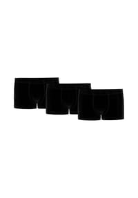 seidensticker - Herren Boxershorts, 3er Pack - Trunk 3-Pack, Single Jersey, Baumwollmischung, einfarbig - Schwarz