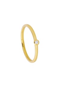 MONCARA - Damen Ring, 375er Gold, 1 Diamant  ca. 0,15 Karat - Gelbgold