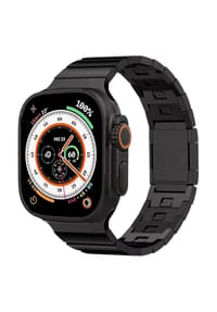 S&T DESIGN - Edelstahl Armband für Apple Watch 42–49mm - schwarz