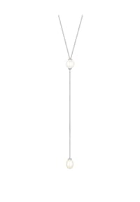 elli. - Halskette Y-Kette Süßwasserzuchtperle 925 Sterling Silber - Silber